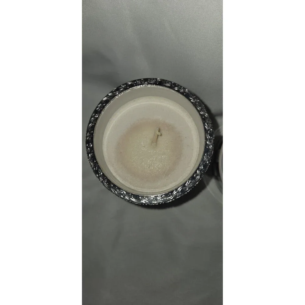 Vintage Bloomingdales Unscented Candle Checker Pattern Porcelain Canister Lid